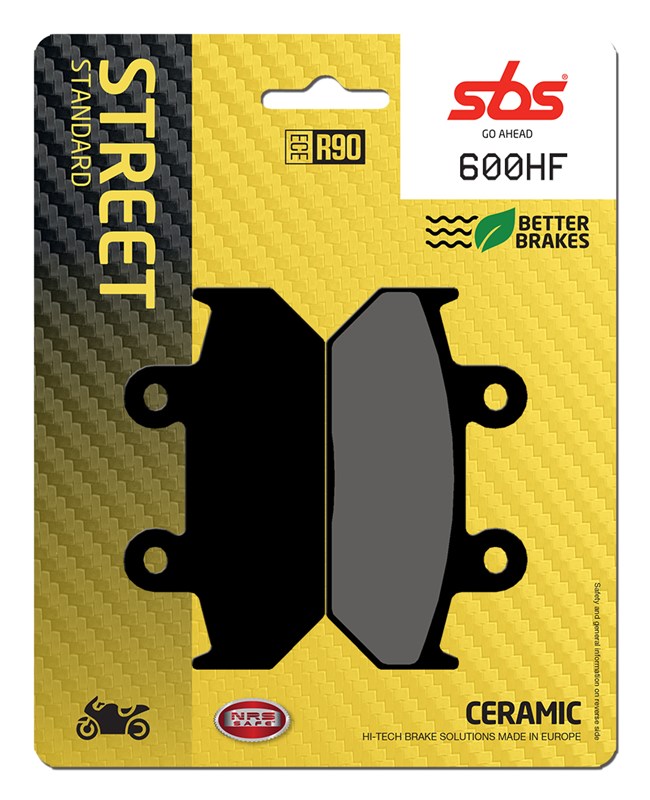 SBS brake pads KH124 street standart ceramic colour black (600HF)